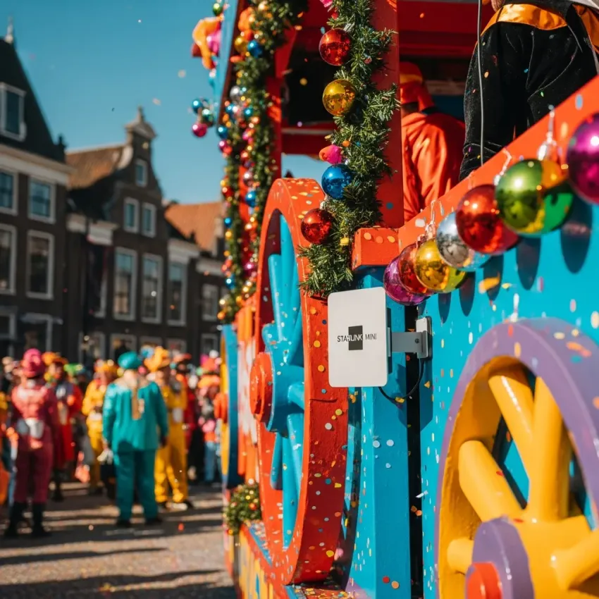 Carnaval 2026: Altijd Verbonden op de Praalwagen met Starlink Mini